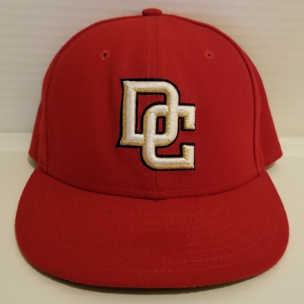 DC Authentic on field red baseball cap new era